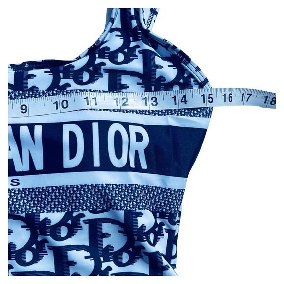 Christian Dior Navy White One Piece Swimsuit XLarge Logo New With Tags Classic - Picture 7 of 15